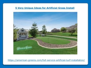 5 Very Unique Ideas for Artificial Grass Install