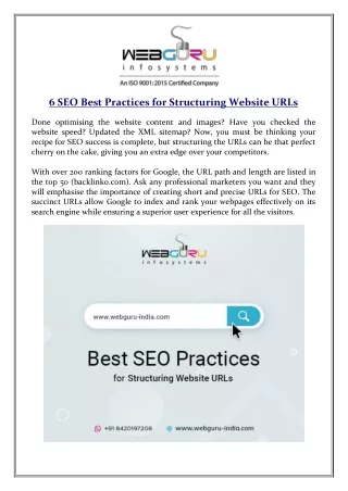 6 seo best practices for structuring website urls