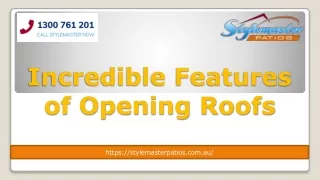 Incredible Features of Opening Roofs