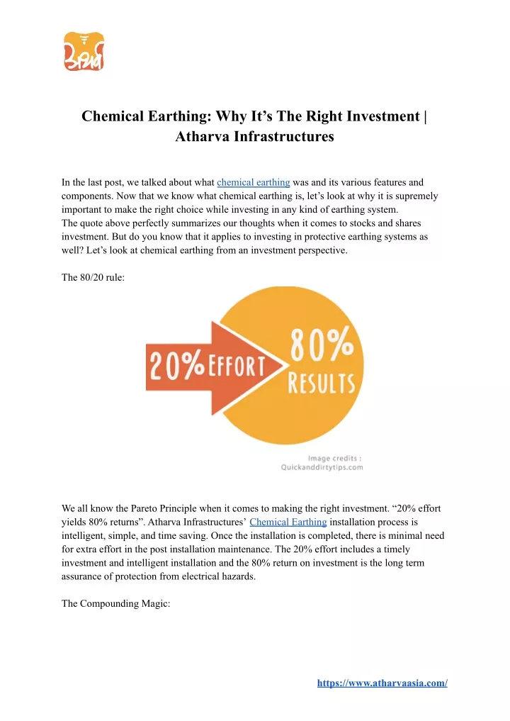 chemical earthing why it s the right investment