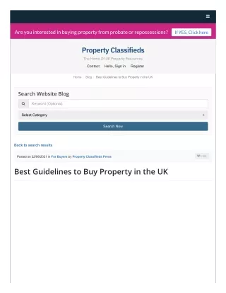 Best Guidelines to Buy Property in the UK