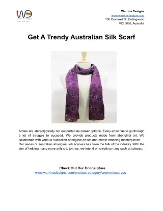 Get A Trendy Australian Silk Scarf