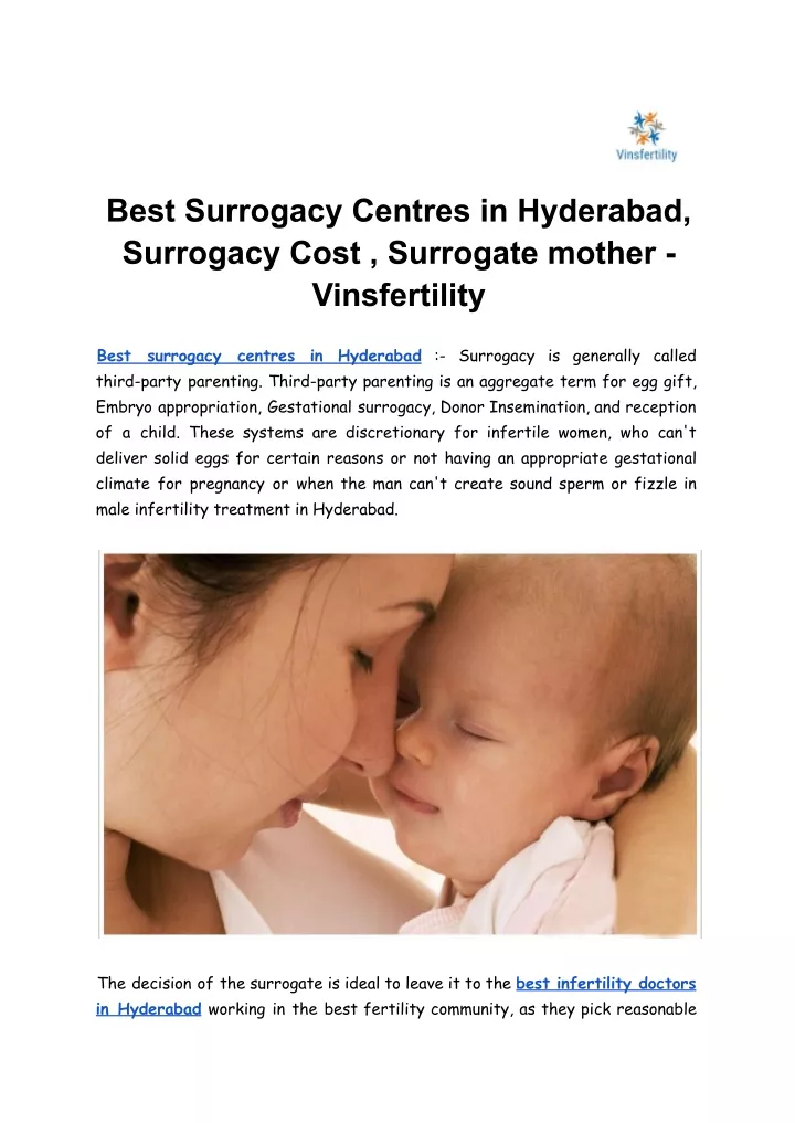 best surrogacy centres in hyderabad surrogacy