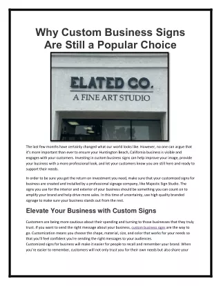 Corona Sign Company- Majestic Sign Studio