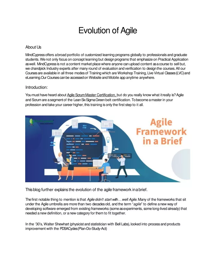 evolution of agile