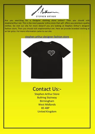 stephen arthur designer fashion store | stephenarthur.net