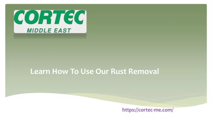 learn how to use our rust removal
