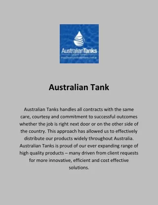 Grease Traps - Australian Tank