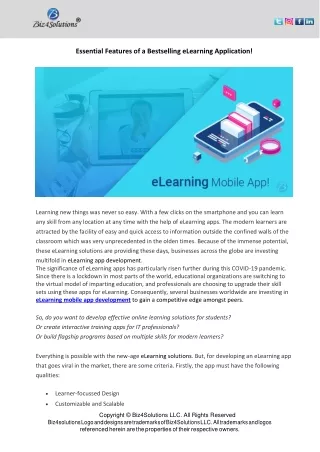 essential features of a bestselling elearning