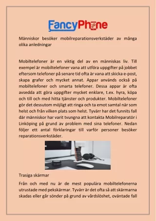 m nniskor bes ker mobilreparationsverkst