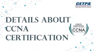 Details About CCNA Certification