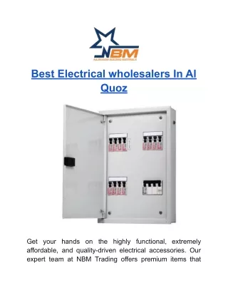 Best Electrical wholesalers In Al Quoz