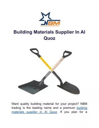 building materials supplier in al quoz