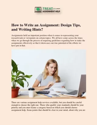 how to write an assignment design tips