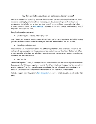 how xero specialist accountants can make your