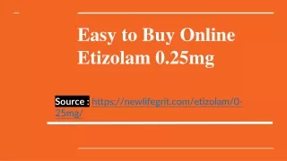 Etzolam 0.25mg