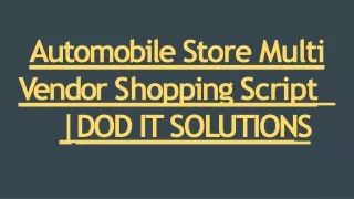 automobile store multi