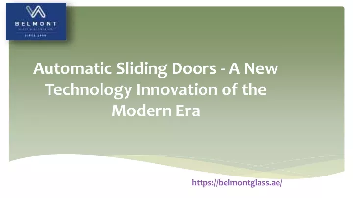 automatic sliding doors a new technology