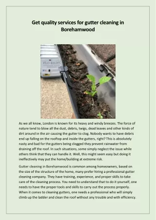 get quality services for gutter cleaning