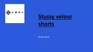 Stussy velour shorts