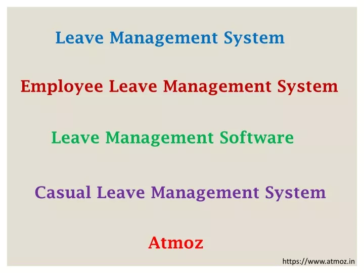 leave management system