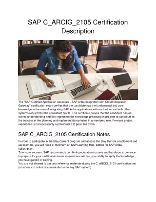 sap c arcig 2105 certification description