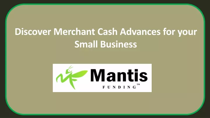 discover merchant cash advances for your small