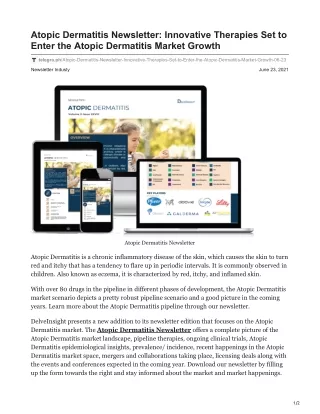 atopic dermatitis newsletter innovative therapies