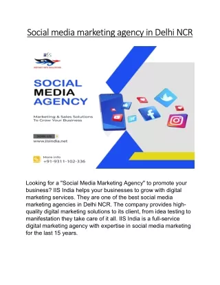 social media marketing agency in delhi ncr social