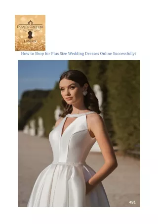 How to Shop for Plus Size Wedding Dresses Online Successfully?