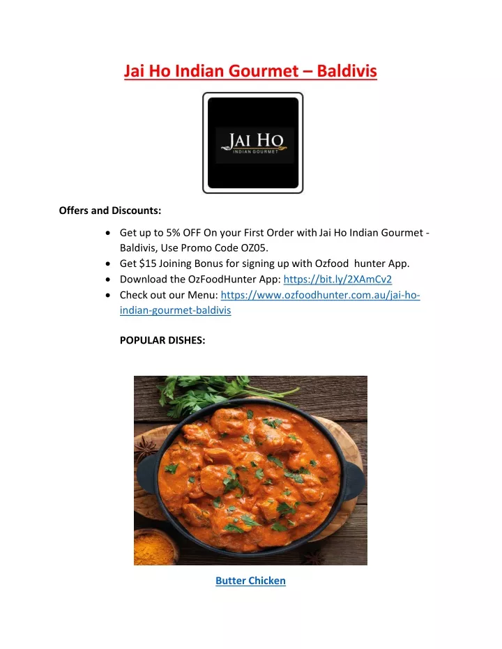 jai ho indian gourmet baldivis