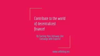 contribute to the world of decentralized finance