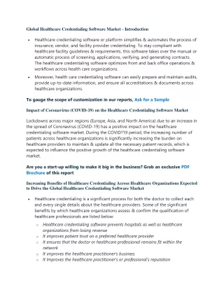 global healthcare credentialing software market
