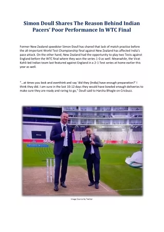 simon doull shares the reason behind indian