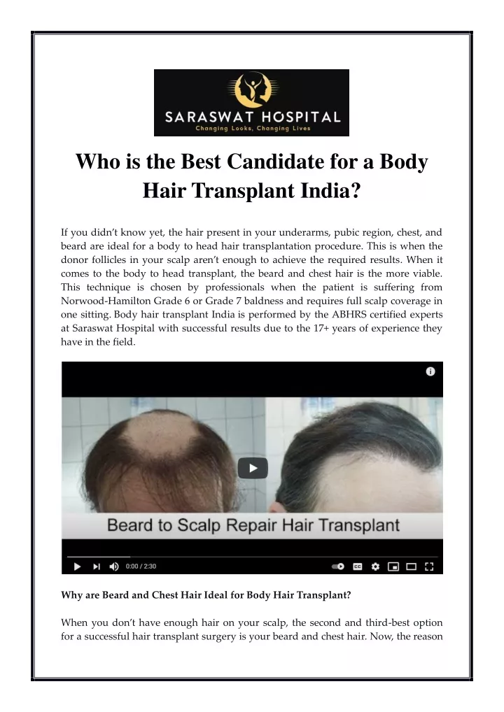 who is the best candidate for a body hair