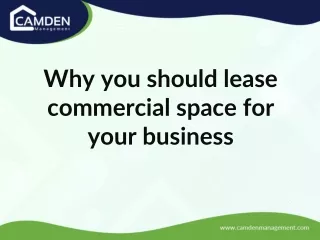Why you should lease commercial space for your business