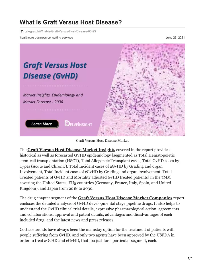 what is graft versus host disease