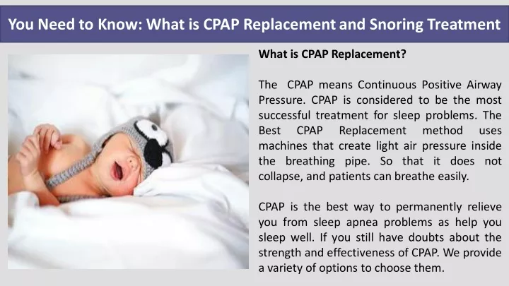 you need to know what is cpap replacement