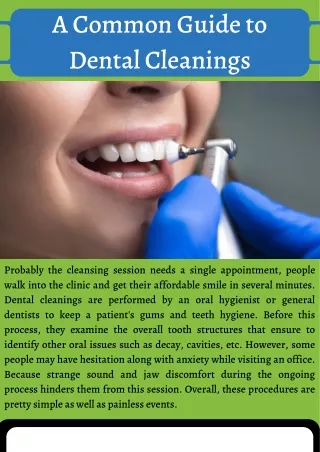 Remove the Tooth Surface by Dental Cleaning