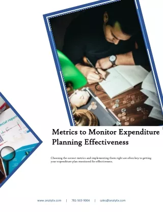 Metrics to Monitor Expenditure Planning Effectiveness