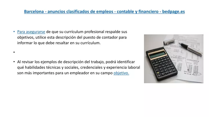 barcelona anuncios clasificados de empleos contable y financiero bedpage es