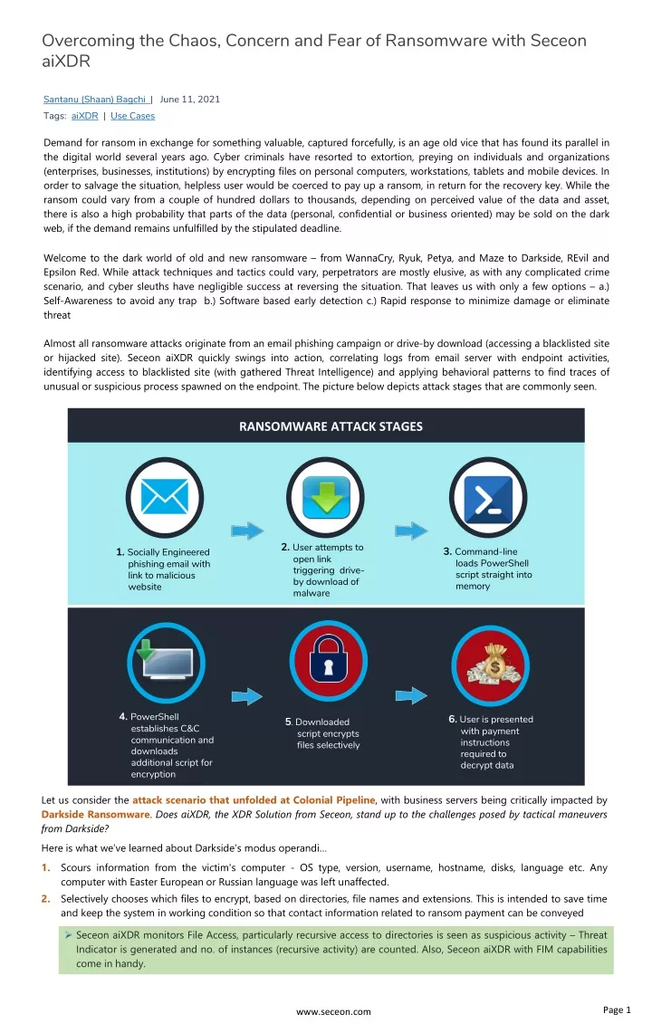 ransomware attack stages