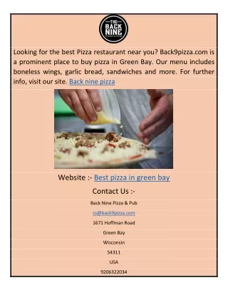 looking for the best pizza restaurant near