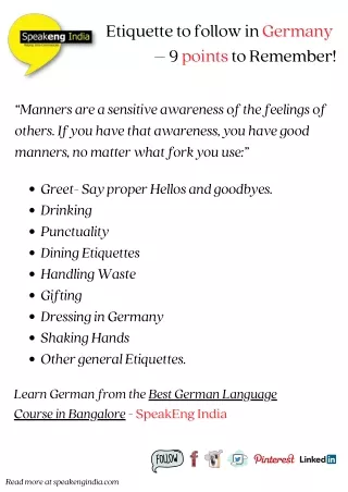 Etiquette to follow in Germany – 9 points to Remember!