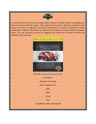 un modo per evitare che la tua auto venga rubata