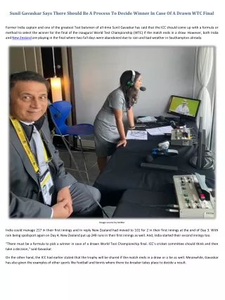 sunil gavaskar says there should be a process