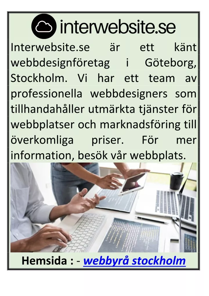 interwebsite se webbdesignf retag stockholm