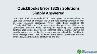 quickbooks error 1328 solutions simply answered