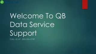 welcome to qb data service support