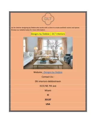 go for interior designing by debbie who works